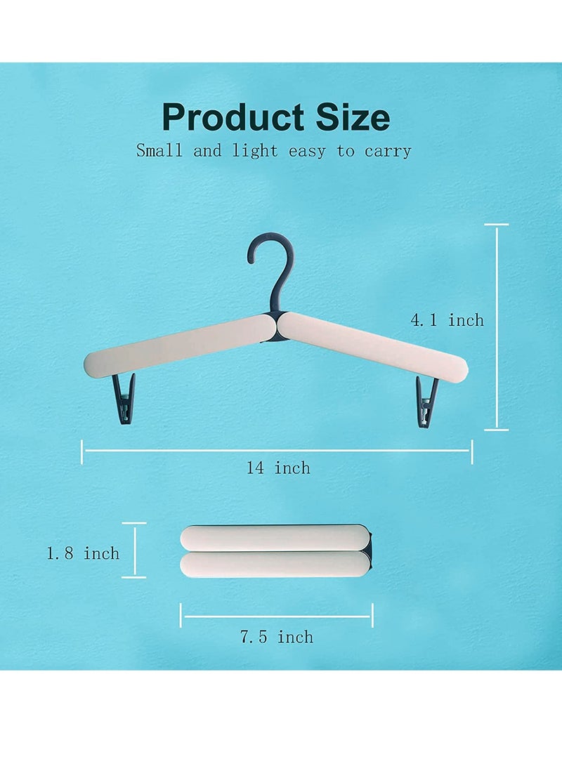 Foldable Coat Hangers Portable Travel Collapsible Hangers with Clips for Clothes and Coats 2 Pcs - Image 4